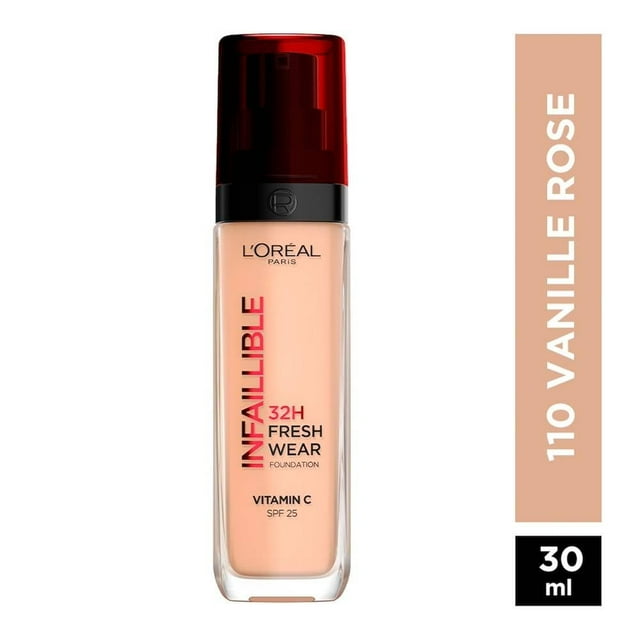 Base de maquillaje L'Oréal Infallible 32h fresh wear 110 vanille rose 30 ml
