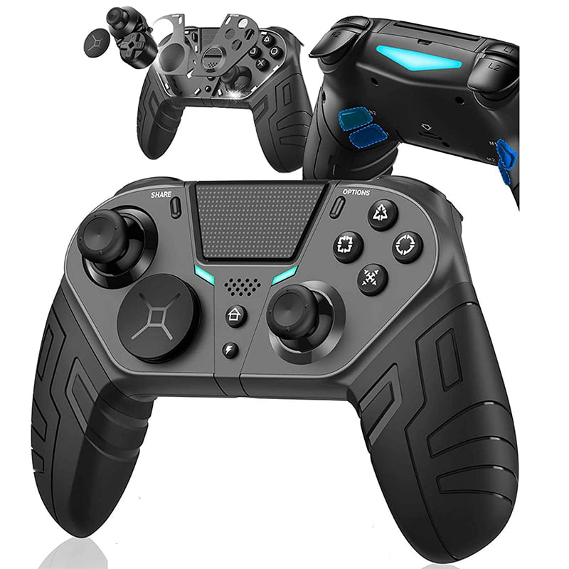 Gamepad Joystick with Programmable Back Button Turbo TYESHA PS4 Wireless Game Controller Wireless Game Controller for PS4 Elite/Slim/Pro Console 