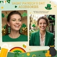 thumbnail image 5 of DESIGNICE St. Patrick's Day Earrings for Women Irish Shamrock Charms Alloy Dangle Earrings Green Clover Accessories Good Luck Hoop Earrings, 5 of 7