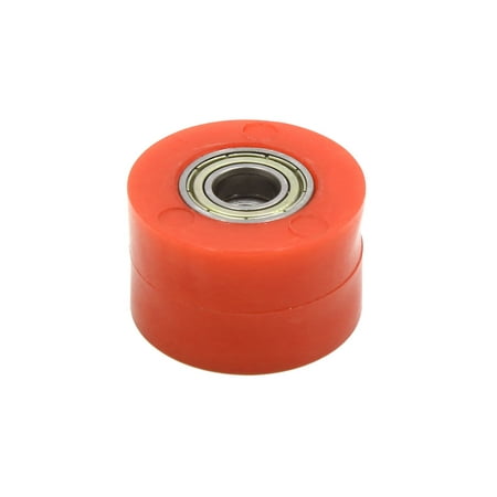 10mm Hole Chain Roller Tensioner Pulley Wheel Sprocket Orange for