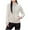 White, variant on Fall Outfits for Women 2025 Puffer Jacket Womens Solid Color Long Sleeved Zipper With Pocket Lightweight Cotton Jacket