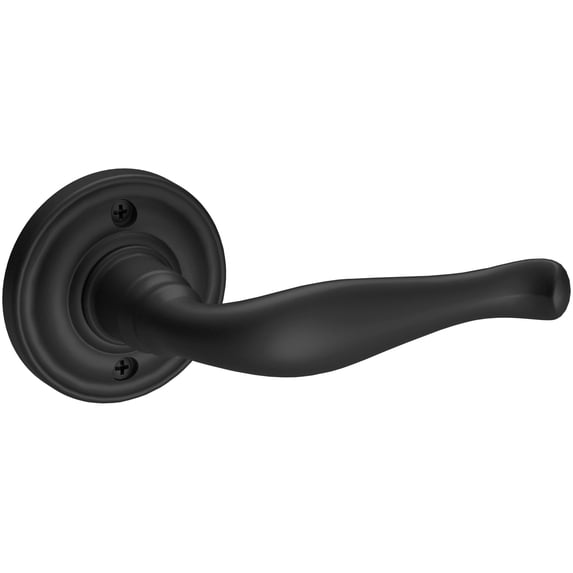 Baldwin Reserve HDDECRTRR190 Half Dummy Right Hand Decorative Lever and Traditional Round Rose Satin Black Finish