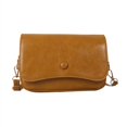 thumbnail image 1 of Bolso bandolera de cuero de PU para mujer Bolso de hombro sólido Bolso de mano Amarillo, 1 of 7