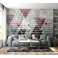 thumbnail image 6 of Tiptophomedecor Abstract Wallpaper Wall Mural - Triangles, 6 of 7