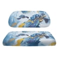 thumbnail image 2 of Pzuqiu Marble Style Sea Turtle Golf Cart Seat Covers Set - Breathable Stretch-Fit Polyester Covers | All-Weather Protection for EZGO, Club Car & Yamaha 2-Seater Carts, 2 of 9