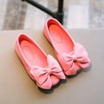thumbnail image 6 of Virmaxy Toddler Baby Girls Dress Shoes Flock Leather Mary Jane Shoes Bow Anti Skid College Style Princess Flat Shoes Fashion Wedding Party Dance Shoes for Kids Pink 7, 6 of 9