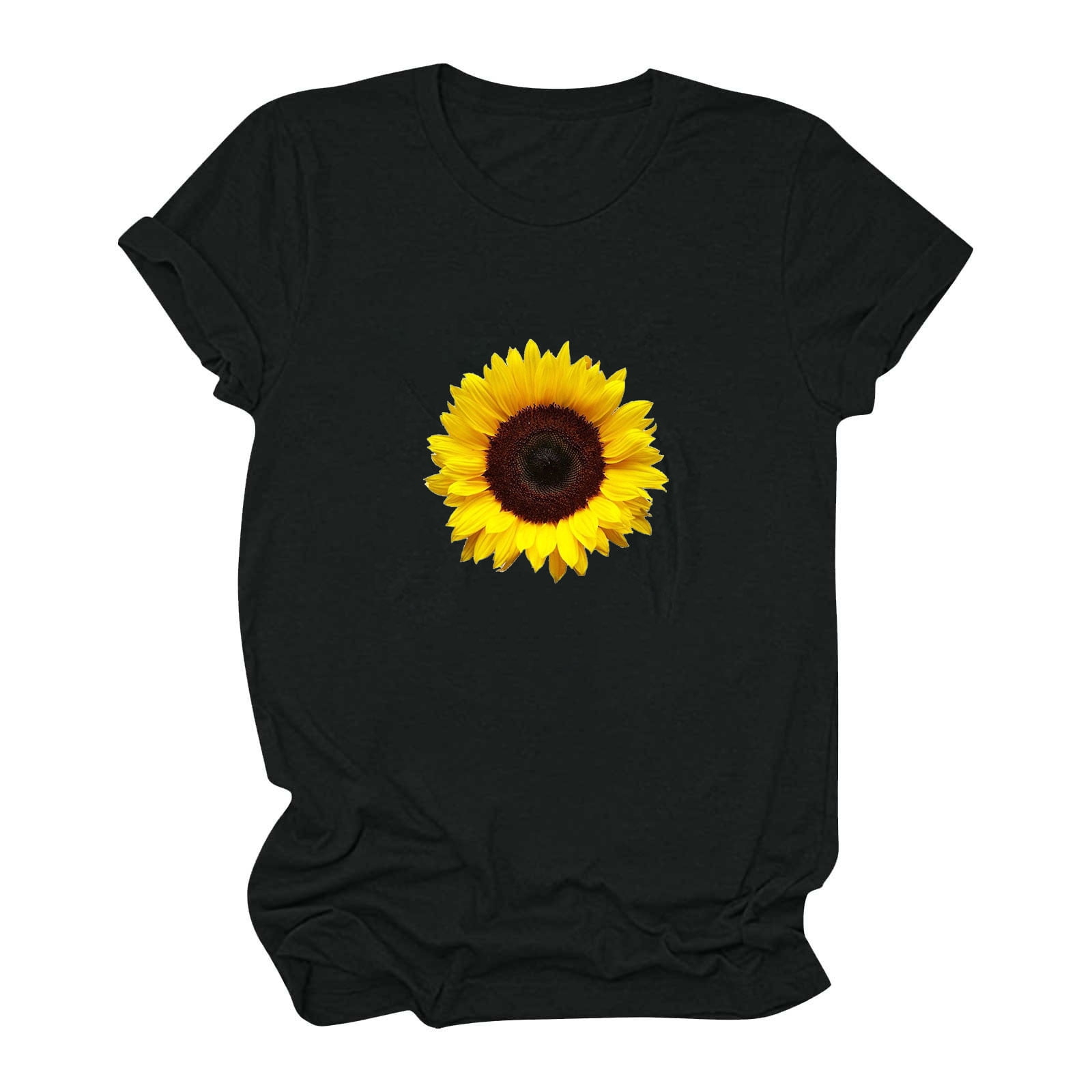 Scyoekwg Graphic Tees for Women Vintage Round Neck Summer Loose