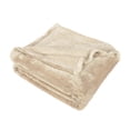 thumbnail image 2 of Superior Fleece Plush Fluffy Soft Blanket, Solid Linen, Throw, 2 of 7