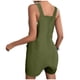thumbnail image 3 of Mono corto de verano informal con botones para mujer - Poliéster, sin mangas, pantalón corto ancho - S-XXL, 3 of 5