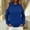Blue, variant on Jerdar Women's Solid Cold Shoulder Hooded Sweatshirt Long Sleeve Cut Out Shoulder Pullover Hoodie with Pocket Casual Fall Fashion Tops L