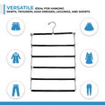 thumbnail image 6 of USTECH 5-Tier Arm Pants Hanger, Space-Saving Swing Hanger with Foam Padded Removable Arms, Durable Alloy Steel Closet Organizer with Capped Hooks, Pack of 1, 6 of 6