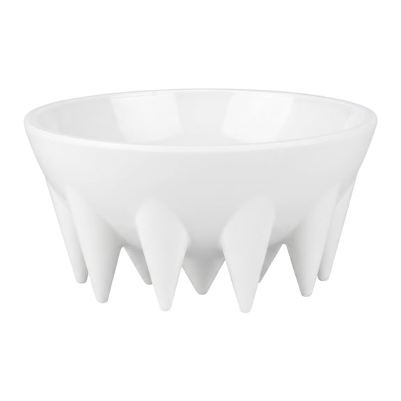 Unique Bargains Small Jellyfish Fluted Pedestal Trinket Bowl White 4.9" x 4.9" x 2.4"