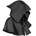 thumbnail image 2 of Capucha de color sólido Yuarrent para hombres y mujeres Capas de Halloween burdeos, 2 of 6