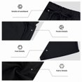 thumbnail image 6 of Hsovts Men's Linen Shorts Lightweight Cotton Breathable Casual Shorts for Men Summer Beach Vacation Yoga Black 3XL, 6 of 6