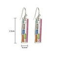 thumbnail image 5 of Huepoe Bohemian Vintage Dangle Earrings, Colorful Oblong Ethnic Hook Earrings for Women, Lightweight Alloy Retro Jewelry, 5 of 7