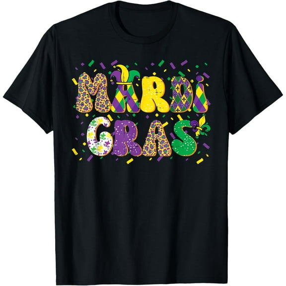 Mardi Gras Patterns Jester Carnival Parade Women Kids Men T-Shirt