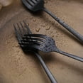 thumbnail image 6 of Matt Black Dinner Forks 6 Piece, Stainless Steel 8.4'' Forks Silverware Set, Dessert Forks, Table Forks, Salad Forks for Home, Kitchen or Restaurant, Dishwasher Safe, 6 of 7
