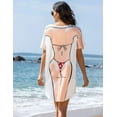 thumbnail image 3 of Women's Cute Bikini Printed T Shirt Dress Short Sleeve Baggy Shirt Beach Fun Swimwear Cover Up Dress Size L, 3 of 9