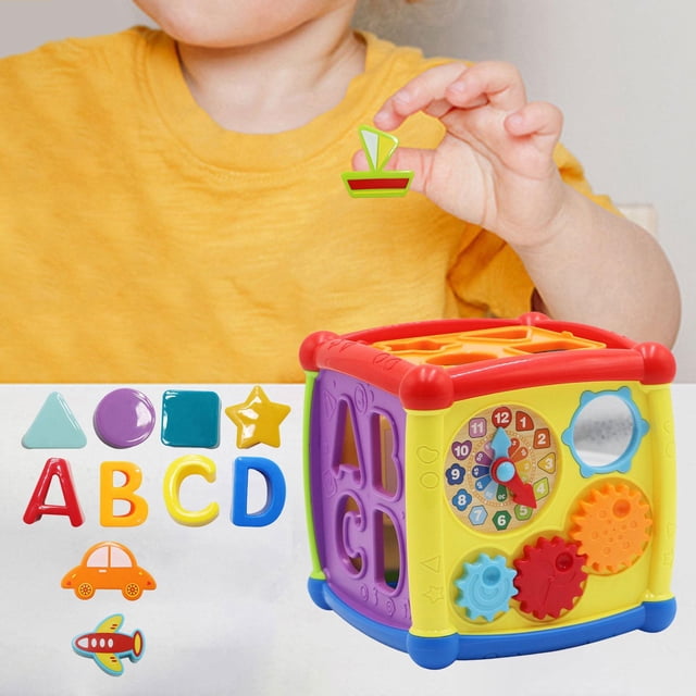Cubo de clasificación de formas CUTICAT juguetes para niños pequeños 16cm