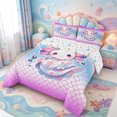 thumbnail image 2 of Manfei Amphibian Axolotl Print King Size Comforter Sets,Pastel Salamander Comforters King Size,Colorful Stars Reversible,3 Pieces,1 Comforter and 2 Pillowcases, 2 of 7