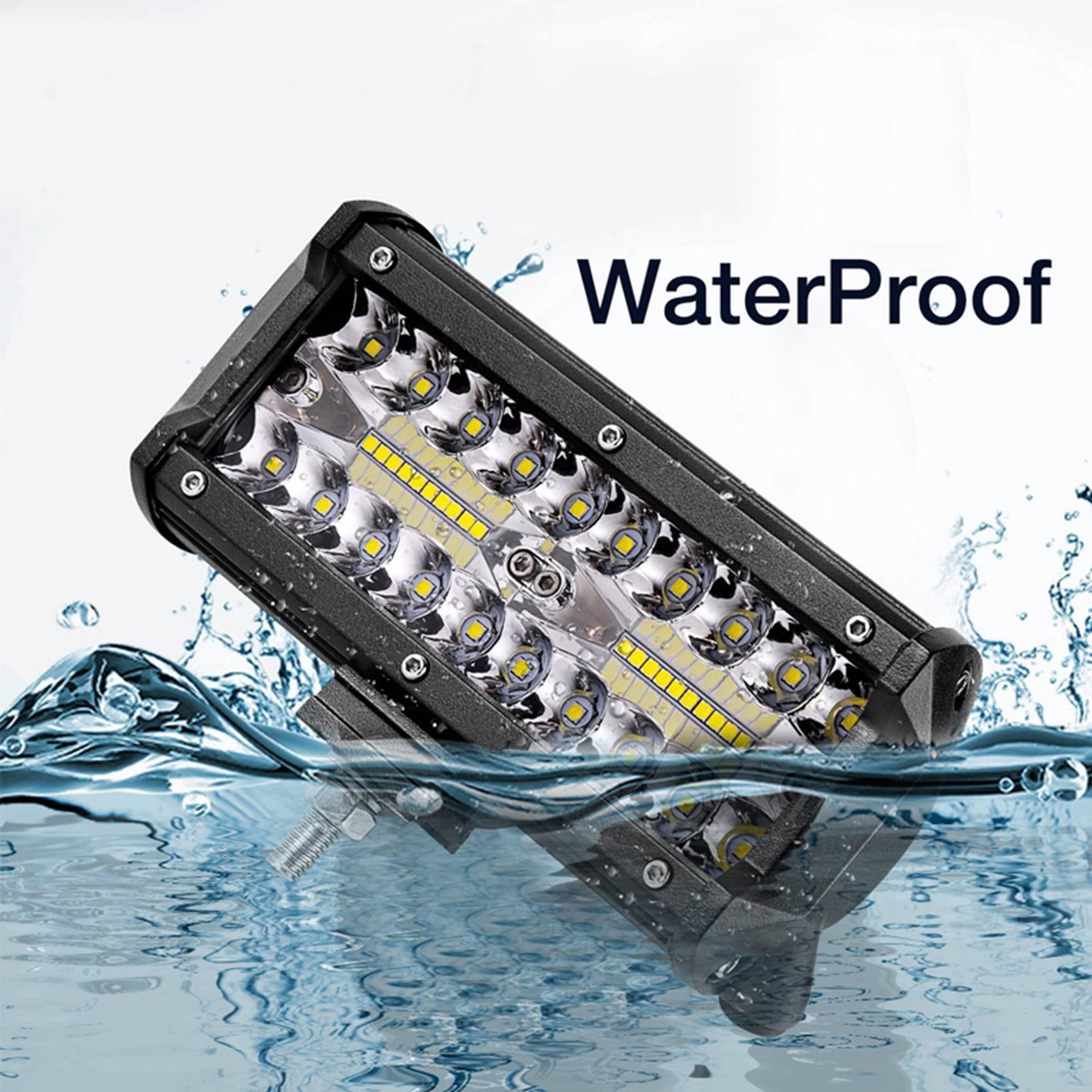 2X 7 Inch 120W Combo Led Light Bars Spot Flood Beam for Work Driving Offroad Boat Car Tractor Truck SUV ATV 12V 24V