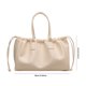 thumbnail image 5 of Bolsos con cordón para mujer, bolso de citas versátil de Color sólido de gran capacidad para mujer, 5 of 8