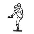 thumbnail image 4 of Baseball Pitcher Decor, Minimalist Line Art, 3D Printed Baseball Sculpture, 4 of 7