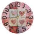 thumbnail image 5 of Pretty Pink Hearts Wall Clock 10 inch Non-Ticking Easy to Read Decorative Clocks for Home Bedroom Living Room, 5 of 8
