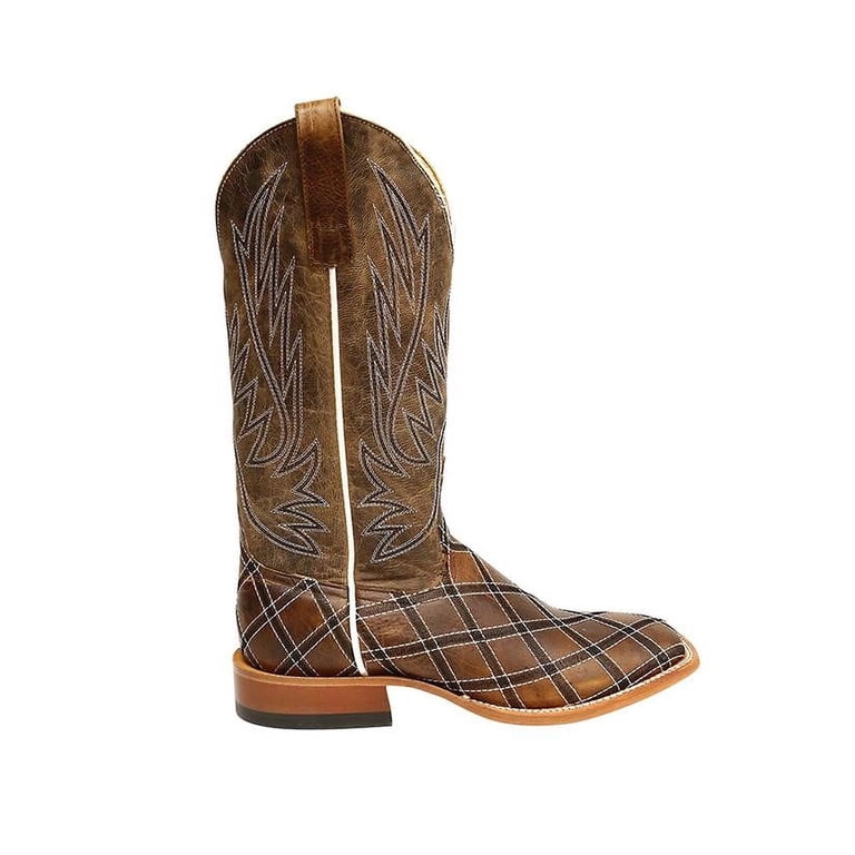 Brown Woven Leather Western Boots horse power hp1758 Men main image 3