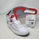 thumbnail image 1 of Ni - ke Ni - ke Air Jordan 2 II Retro Origins White Fire Red DR8884-101 7.5 Italy Italian, 1 of 5