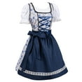 TAIAOJING Oktoberfest Women Dirndl Dresses Plus Size German Square Neck ...