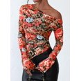 thumbnail image 3 of Blusa PRETTYGARDEN 2025 Hombros Descubiertos Tie Dye Floral Talla L, 3 of 8