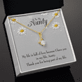 thumbnail image 3 of To My Granddaughter To My Aunt Thank You Auntie Alluring Ribbon Necklace Message Card, 3 of 20