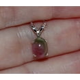 thumbnail image 6 of Natural 8x6mm Watermelon Tourmaline Cabochon Sterling Silver Necklace NT297, 6 of 9