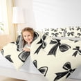 thumbnail image 3 of Erosebridal Cute Coquette Bow Twin Comforter Sets For Girls,Black Kawaii Bowknot Kids Bedding Set,Light Gray Reversible,2 Pieces, 3 of 7