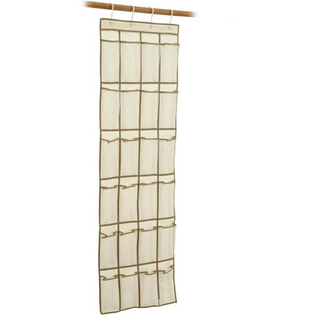 - Mainstays 24-Pocket Canvas Organizer and 10-Shelf Canvas Organizer Combo Pack, Brownstone Trim