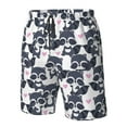 thumbnail image 4 of Cauagu Cartoon Raccoon Print Men's Swim Trunks,Hawaiian Bathing Suit Swimsuits Beach Shorts with Pockets for Men Quick Dry Swimming Board Shorts-XX-Large, 4 of 6