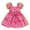Soft pink / yellow, variant on Hello Kitty Square Neck Pleated Dress Toddler to Big Kid