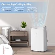 14,000BTU Portable Air Conditioners Cools up to 750 Sq.ft, Portable AC Built-in Cool, Dehumidifier, Fan, Sleep Modes with Digital Display, Room Air Conditioner with Remote Control