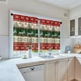 thumbnail image 6 of Christmas Kitchen Curtains Red Green Window Curtains Over Sink Set of 2, Xmas Deer Tree Short Tier Curtain for Kitchen, Winter Snowflakes Kitchen Decor 27.5" x 36", 6 of 6