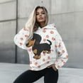 thumbnail image 4 of SCRAWLGOD Dachshund Hoddies for Women Pullover Graphic Sweaters for Women Trendy Long Sleeve Oversized Crewneck Sweatshirt Women Plus Size XL Washable Hooded Sweatshirt Women Hiking, 4 of 7