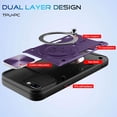 thumbnail image 2 of for iPhone 8 Plus Case/iPhone 7 Plus Case,Metal Stand Ring Holder,Camera Lens Protector 7/8 Plus Cases Women Men,Slim Bumper Full Protection Shockproof Cover (Purple), 2 of 14