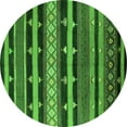thumbnail image 1 of Ahgly Company Indoor Round Solid Green Modern Area Rugs, 4' Round, 1 of 4