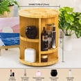 thumbnail image 2 of Organizador de maquillaje VVW Rotating Bamboo 360° Spinning Beige, 2 of 7