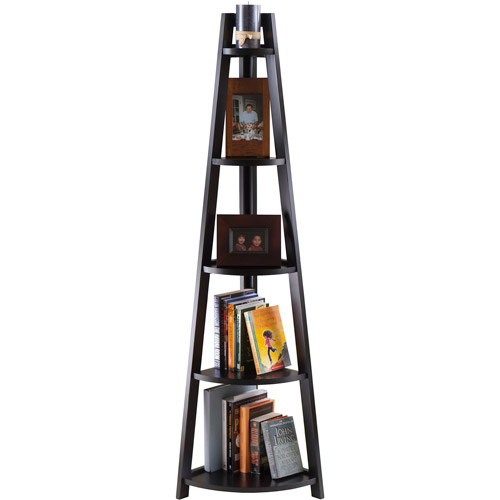 Adam 5-Tier Corner Shelf, Black