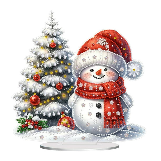 Kits arte diamantes Likrtyny Escritorio Muñeco Nieve Navidad Acrílico
