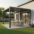 thumbnail image 3 of Mondawe 10x10 ft Aluminum Outdoor Pergola Gazebo with Adjustable Louvered Roof and Solar-Powered LED Lights – Modern Weather-Resistant Patio Shade Structure, 3 of 12