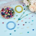 thumbnail image 4 of PH 720pcs 8mm Frosted Glass Beads 24 Colors Matte Beads Colorful Spacer Beads Round Loose Beads Transparent Beads Craft Beads for Jewelry Making Bracelets Necklace Earring DIY Craft Multi-color, 4 of 5
