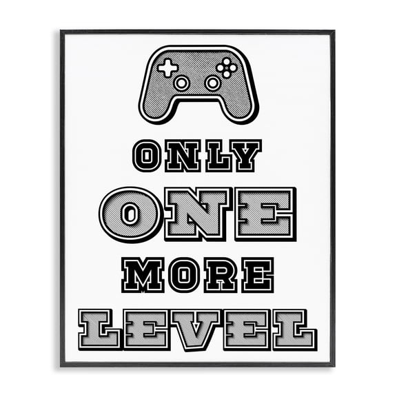 Stupell Industries Contemporary One Level Motivational Gamer Black Framed Giclee Art, 11 x 14, by Marcus Prime