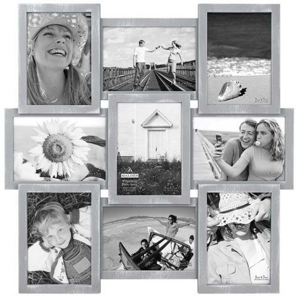 Malden Gray 9 Opening 5x7 Collage Frame